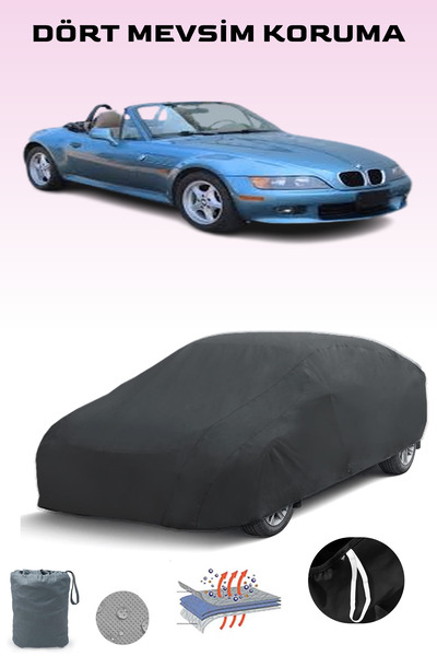 Breen أسود، BMW Z3 ROADSTER (E36) 1996 - 2003، مشمع السيارة، غطاء السيارة، خي...