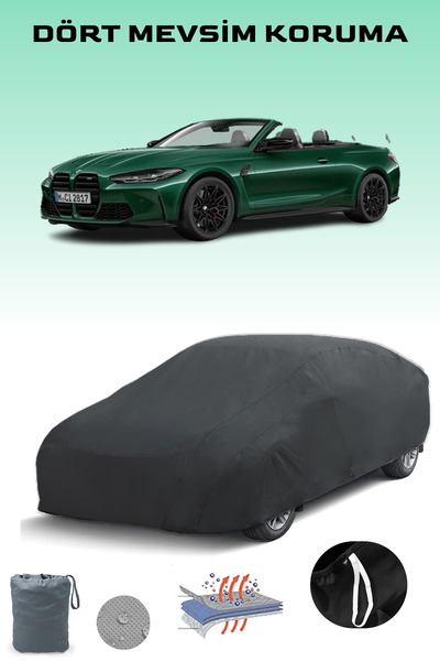 Breen أسود، BMW M4 CONVERTIBLE 2014 - 2021، مشمع السيارة، غطاء السيارة، خيمة ...