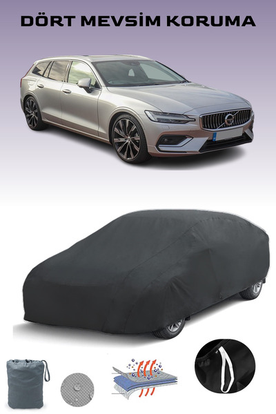 Breen أسود, VOLVO V60 2014 - 2018, قماش مشمع للسيارة, غطاء سيارة, خيمة سيارة