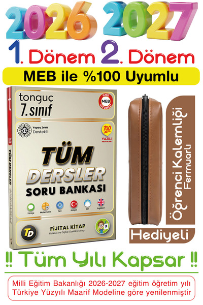 Tonguç Yayınları 7. Sınıf Tüm Dersler Soru Bankası 1. ve 2. Dönem Tüm Yılı Ka...