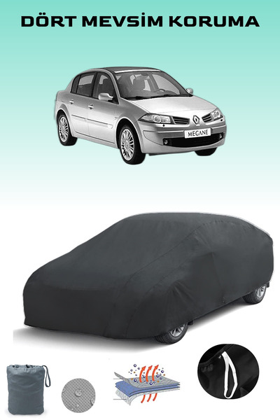 Breen Siyah, RENAULT MEGANE 2 CLASSIC, Araba Brandası, Oto Örtüsü, Araba Çadırı