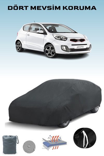 Breen أسود، كيا بيكانتو - 3 أبواب 2011 - 2015، مشمع السيارة، غطاء السيارة، خي...