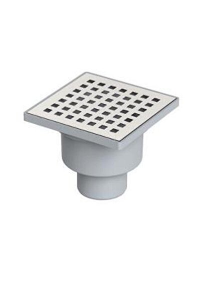 Genel Markalar Line Serisi 10x10 Alttan Çıkışlı Yer Süzgeci Metal Ø50 Çıkışlı Klapeli Koku Tutuculu