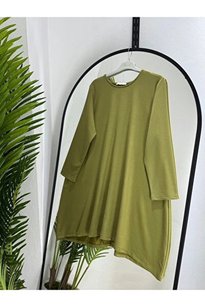 ÖZNE BUTİK تونيك نسائي على شكل حرف A مصنوع من القطن بنسبة 100%