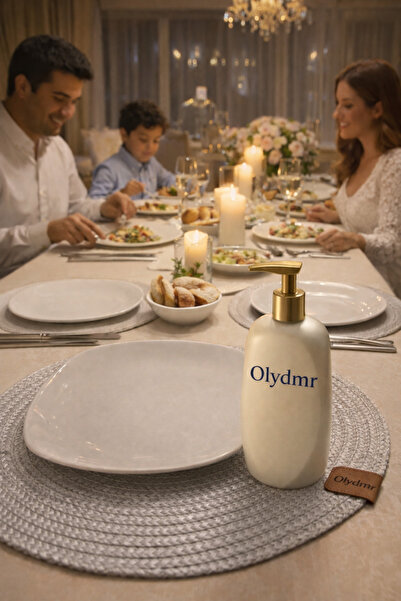 olydmr Yuvarlak Örgü Supla Seti 4’lü – 31 cm | Modern Şık Amerikan Servis – E...