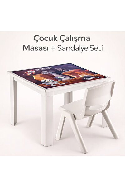 YOGNETIC Çocuk Çalışma Masası + Sandalye Seti Ders & Aktivite Masası Seti