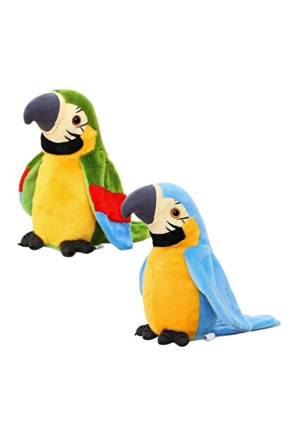 O.M.D Set 1+1 Papagal Vorbitor Jucărie Verde - Albastru