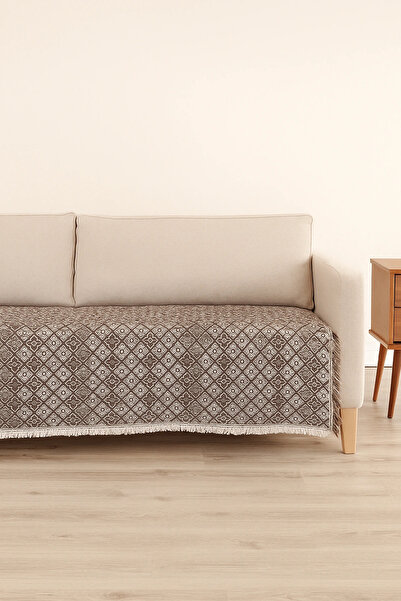 LUGMO Husa de scaun cu model carouri 170x220 Dimensiune maro inchis