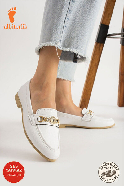 AlbiShoes Balerini de damă cu cataramă Pantofi de zi cu zi anatomici, elegant...