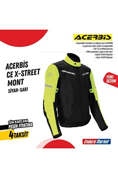 Acerbis Ce X-Street Mont Siyah Sarı