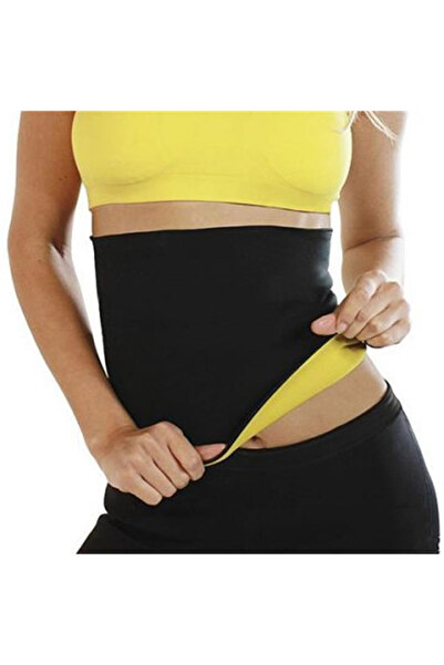 Generic Sauna and slimming belt made of black fabric, size L