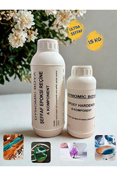 DYNOMİC BOYA ULTRA ŞEFFAF EPOKSİ REÇİNE 1.5 KG HOBi AHŞAP TEPSİ MAGNET YAPIMI...
