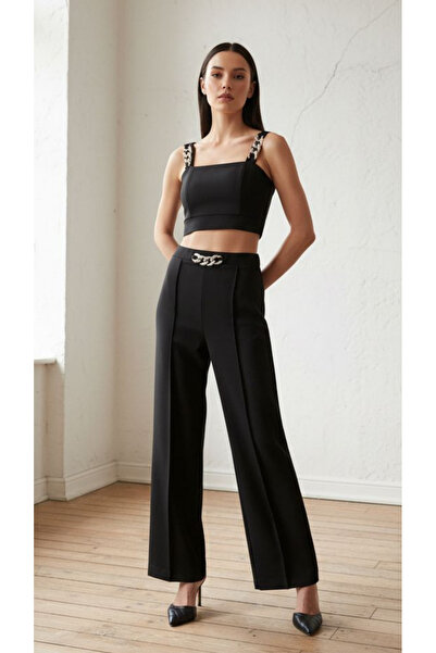 Curly Black Evening Dress Bottom Top Suit