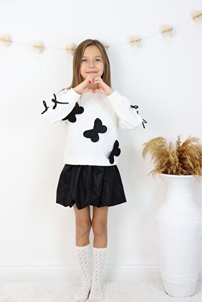 Aselin Kids Set fustă cu model fluture pentru fetiță set