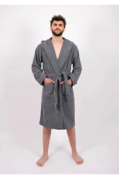 OYALI TEXTİLE Pamuk Bornoz kapşonlu Bukle Soft Bonoz Hediyelik Günlük Ceyizlik Erkek Kadın