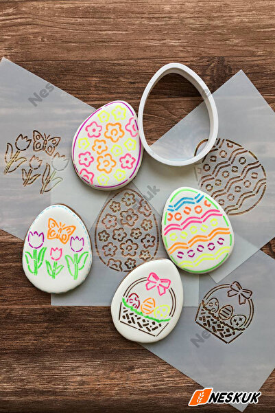 Neskuk قاطع وقالب عيد الفصح، قالب البسكويت، قاطع البيض، مجموعة قوالب البسكويت