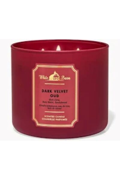 Bath & Body Works شمعة عود مخملية داكنة بثلاثة فتائل من باث آند بودي وركس، 411 جرام