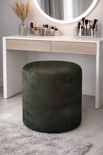 Modobi Niva Puf, Soft Parlak Kumaş - Koyu Yeşil