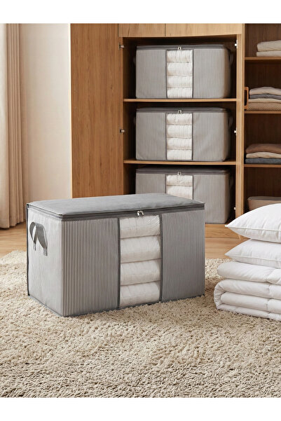 NACAREV Σετ μαξιλαριών με ριγέ Anthracite Mega Size με παράθυρο - 4 τεμάχια 9...