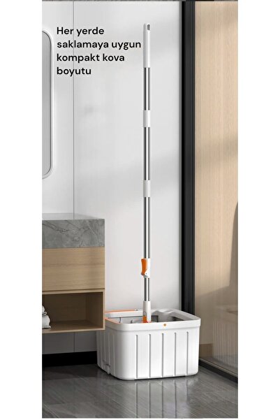 Spring Water Temiz Ve Kirli Suyu Ayıran Yedek Moplu Otomatik Temizlik Seti, Yenilenen Tasarım Kare Başlık