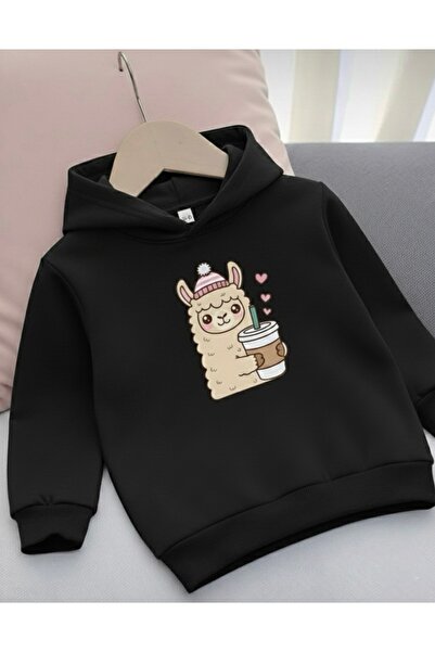 Tiny and Co 100% Cotton Cute Lama Printed Children's Hoodie