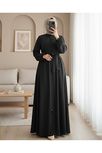 Modamorfo Ферраса з застібкою-блискавкою, еластичним поясом і ременем, з мединського шовку - чорна