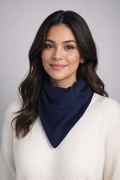 Sebir Moda Tek Renk Triko Fular