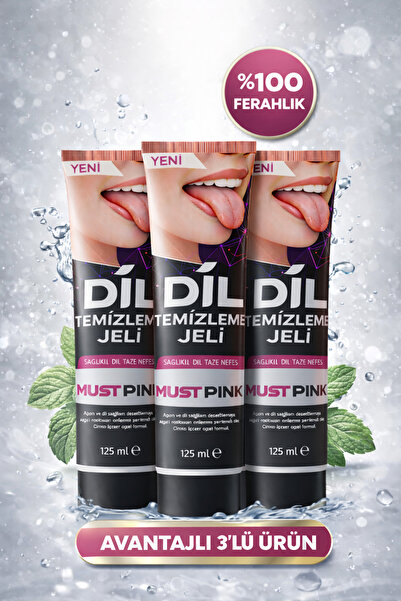 Must Pink 3'lü Dil Temizleme Jeli Dil Macunu Çinko İçerikli