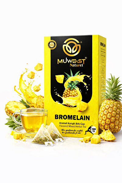 Muwest Naturel Bromelain Aromalı Karışık Bitki Çayı 30 Süzen Poşet Premium Seri