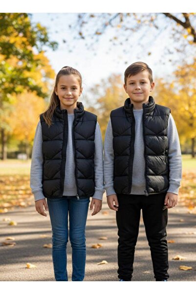 YusGos Unisex Kız/erkek Bebek Çocuk Su Geçirmez Fermuarlı Cepli Şişme Dolgulu...