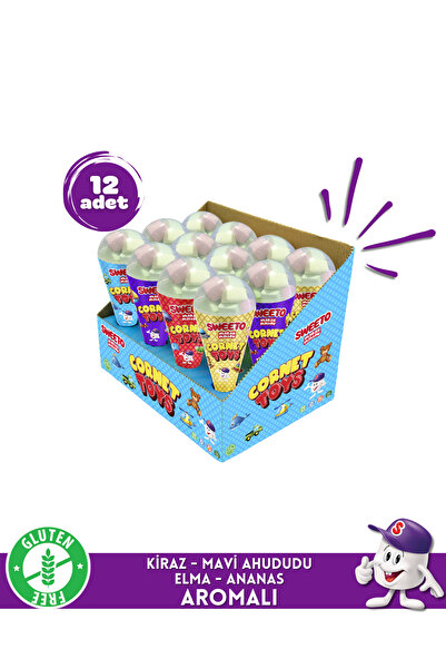 SWEETO Cornet Toys Marshmallow 18gx12