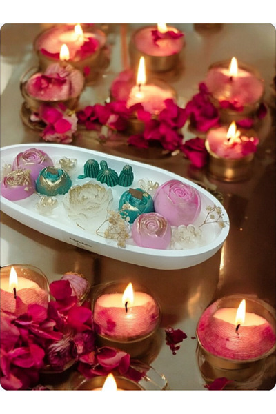 PESA PeSaPe DeCoR Botanik tabakta gold detay mum