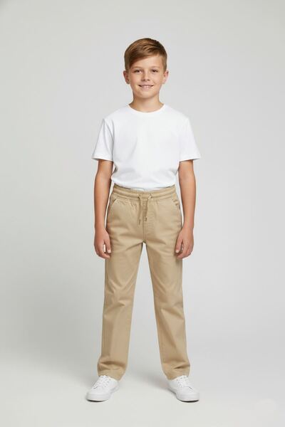 DMB BOYS & GIRLS Çaren Kids - Момчешки панталони - Еластична талия, двойни дж...