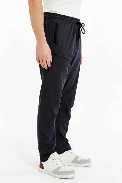 LUGMO Ανδρικό αθλητικό παντελόνι με φερμουάρ τσέπη αλεξίπτωτο ύφασμα ανθρακί