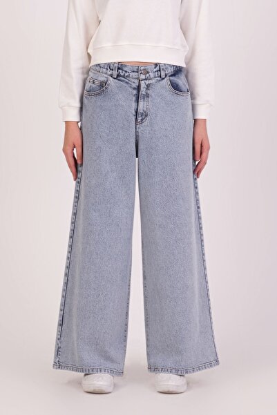 DMB BOYS & GIRLS Çaren Kids- Girl's Wide Leg Denim Trousers - Girl's Wide Leg...