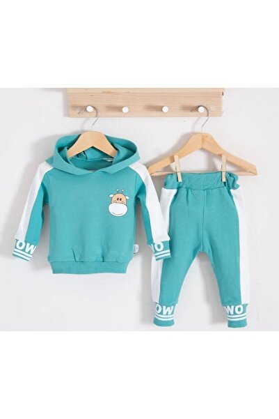 Zeo kids طقم أطفال Woow بقرة مكون من قطعتين - طقم مكون من قطعتين بغطاء للرأس ...
