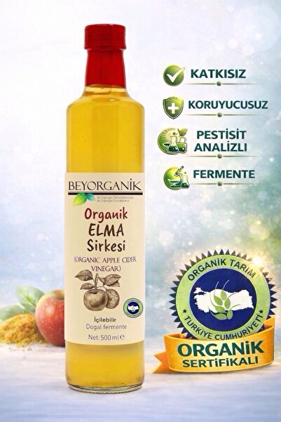 BEYORGANİK Organik Elma Sirkesi 500ml (PESTİSİT ANALİZLİ)
