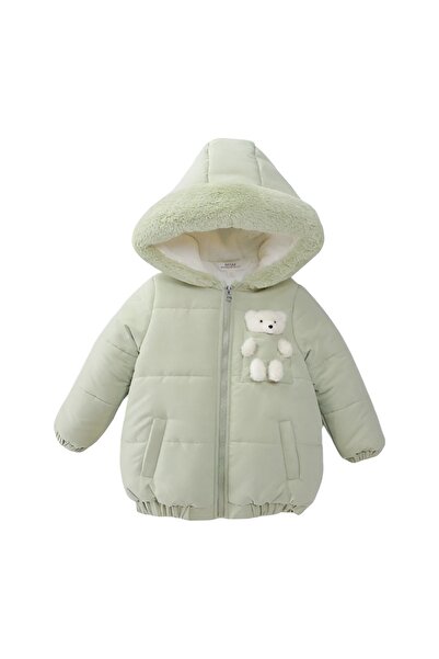 MDM Детско палто с качулка Welsoft от пух Çaren Kids - един размер