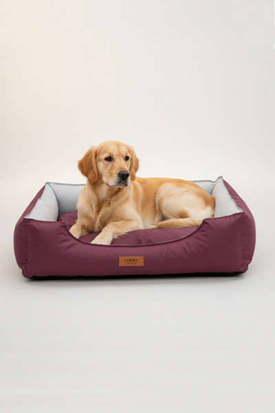 Lepus Kedi Köpek Yatağı, Aria Premium Dış mekan su geçirmez yatak bordo XLarge