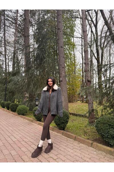 Bade Butik Kahverengi Toparlayıcı Likralı Sporcu Tayt