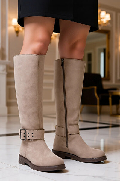 BENERLY Women's Flat Sole Zippered Faux Leather Boots Functional Durable Qual...