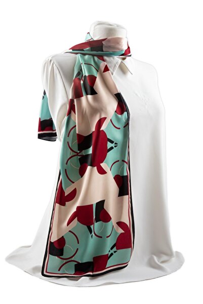 Modabutik I5 Geometrikl Desenli Fular 30x140