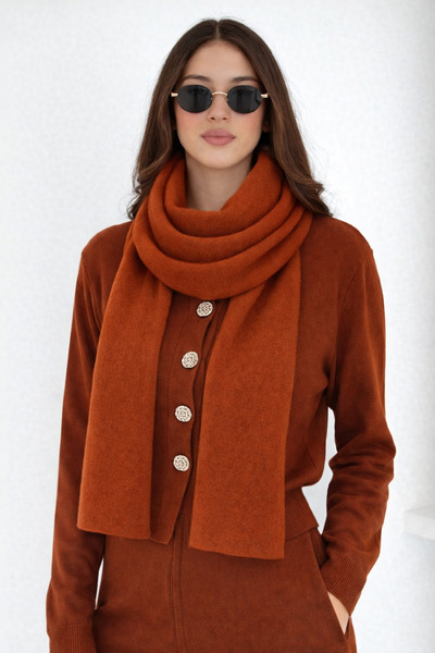 Noi Belis basic Eșarfă tricotată cu textura moale AW25AT0001