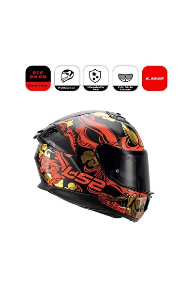 LS2 STREAM II KASK FF808-DRAKO-BLACK-RED