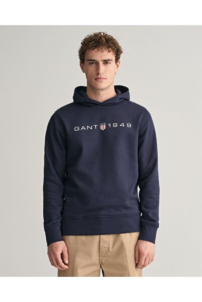 Gant Kapşonlu Baskılı Grafik Kapuzensweatshirt