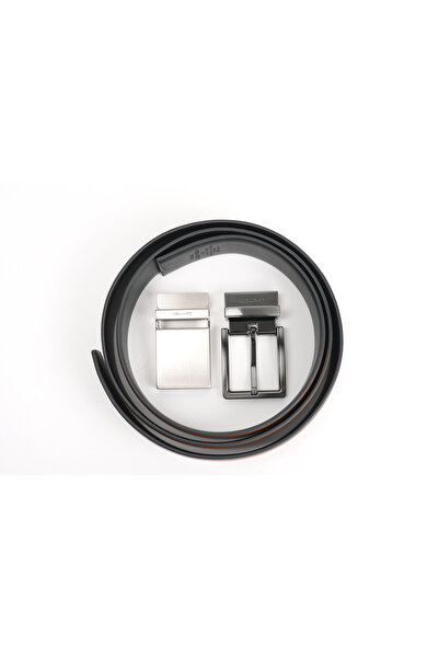 Calvin Klein حزام رجالي 4 في 1 11CK010009-تان-أسود