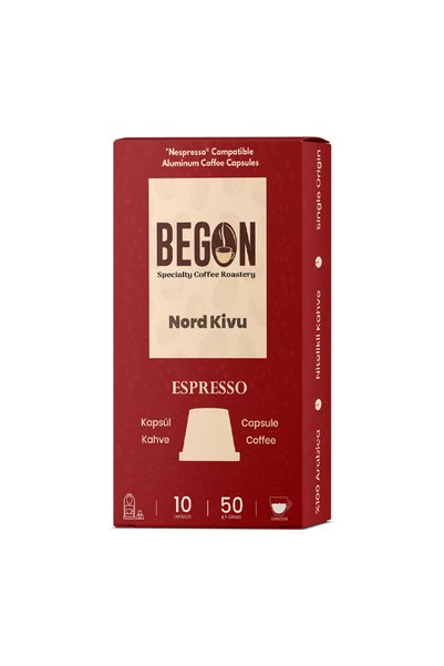BEGON Nord Kivu Nespresso Compatible Aluminum Coffee Capsule Opportunity Pack - 120 Pieces