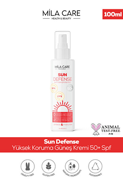 Mila Care Health&Beauty Sun Defense Yüksek Korumalı Güneş Kremi 50+ Spf 100ml