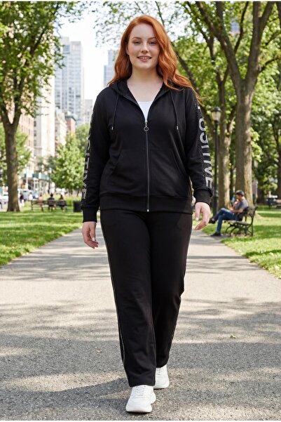 Ebsumu طقم بدلة رياضية نسائية مقاس كبير من Positive Stone مطبوع