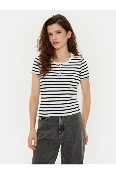 Tommy Hilfiger Women's T-Shirt Dw0Dw19502-0Fe